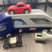Vintage Little Tikes Car Carrier Semi Truck Hauler w/ 1 Red Car & vintage car