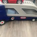 Vintage Little Tikes Car Carrier Semi Truck Hauler w/ 1 Red Car & vintage car