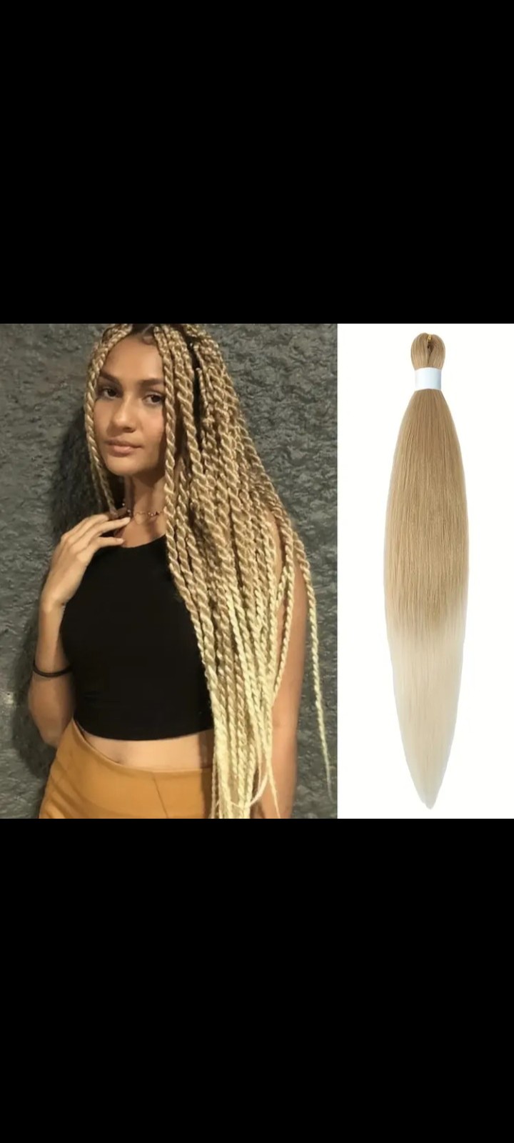 NEW X6pc pre-stretched Yaki braid hair extensions 30" Gradient Blonde ambre