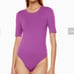 Aritzia Babaton Purple Contour Crew Halfsleeve Bodysuit Size Large
