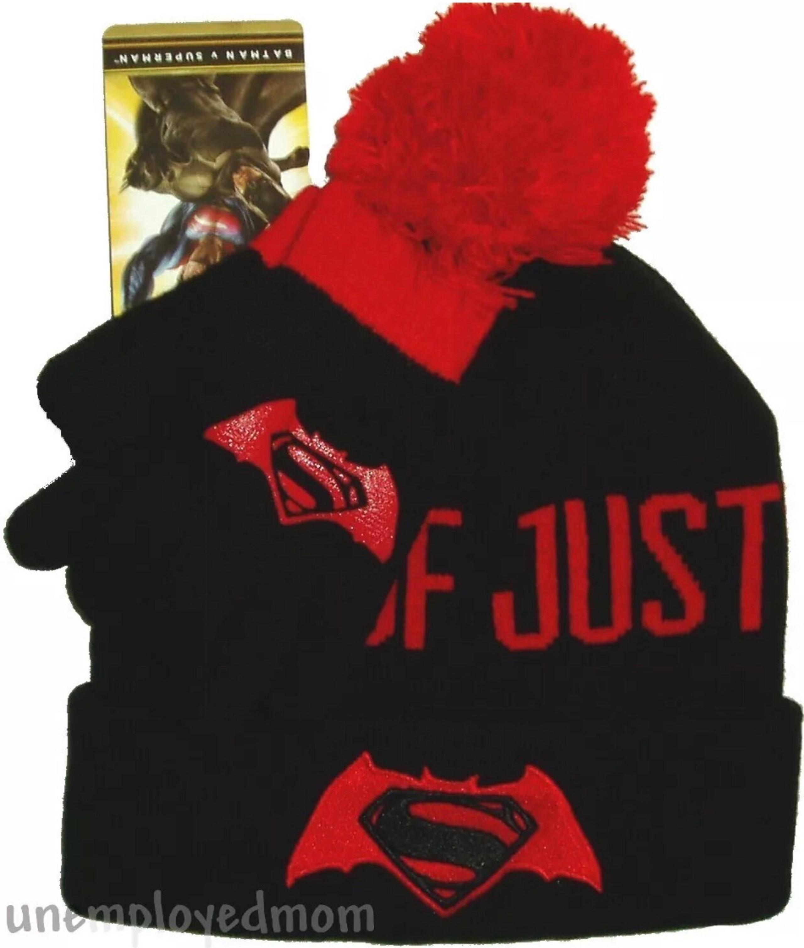 Cap Hat Beanie Gloves Superman V Batman Boys Knit Dawn of Justice