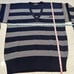 Paul & Shark Yachting Wool Sweater Men's M Striped Pullover V-Neck Button Italy