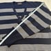 Paul & Shark Yachting Wool Sweater Men's M Striped Pullover V-Neck Button Italy