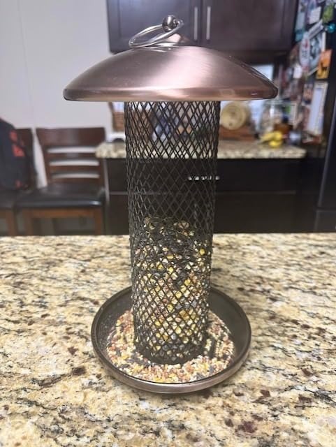 Kingsyard Mesh Tube Bird Feeders for Outdoors Hanging, All Metal, Wild Bird Feed