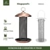 Kingsyard Mesh Tube Bird Feeders for Outdoors Hanging, All Metal, Wild Bird Feed