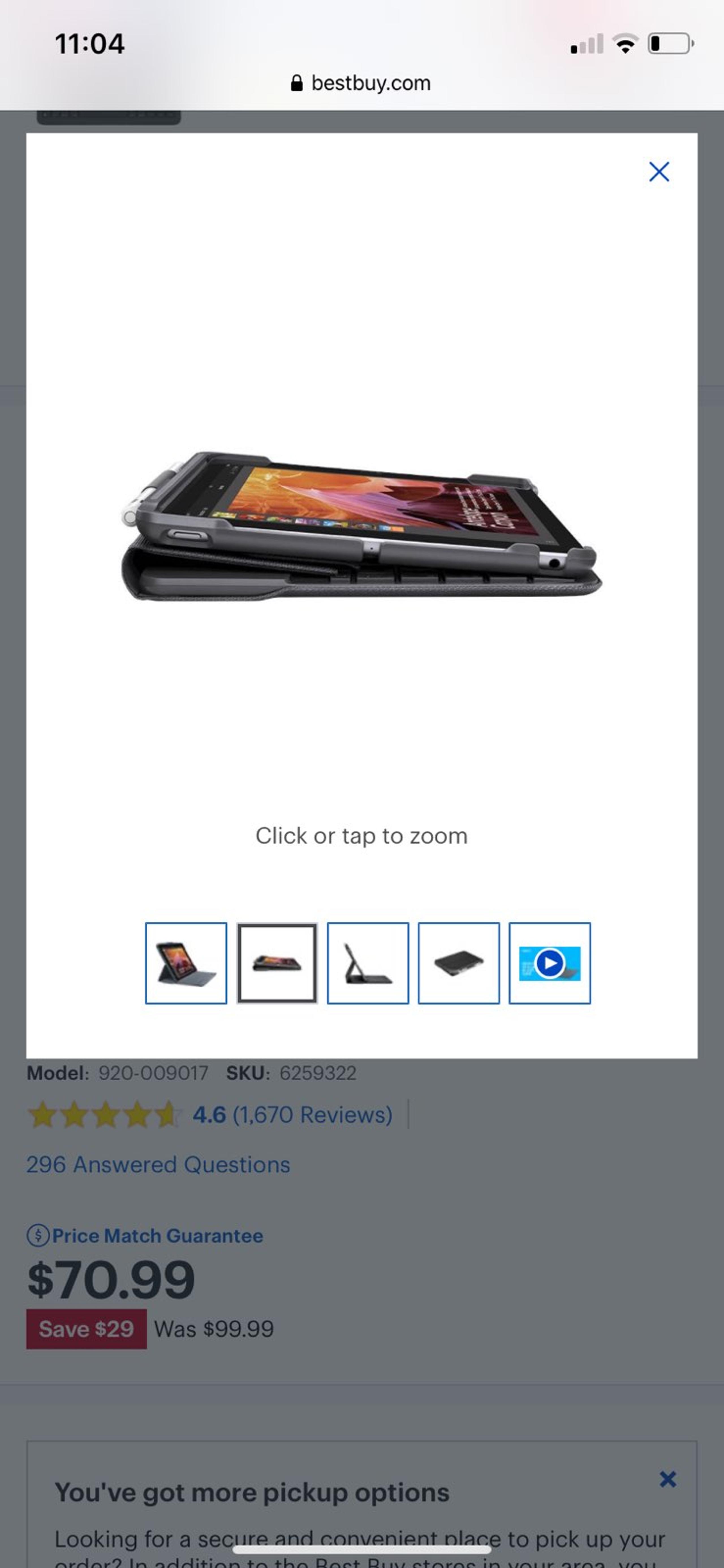 Logitech -Slim Folio Keyboard Folio Case