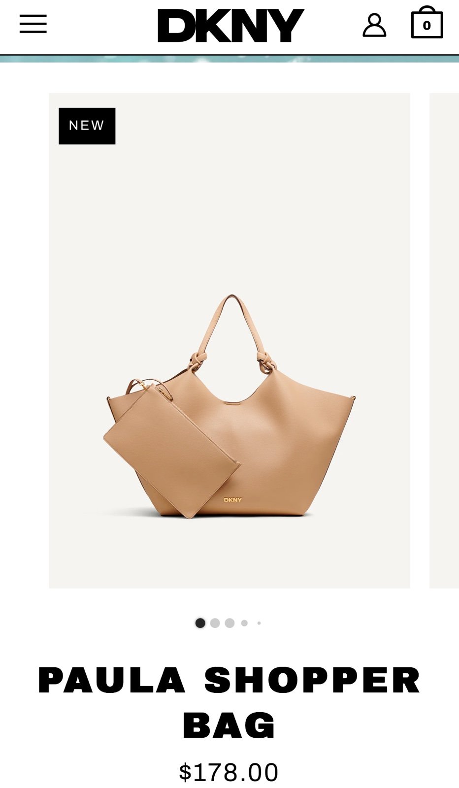 DKNY Large Paula Shopper Tote Cappaccino