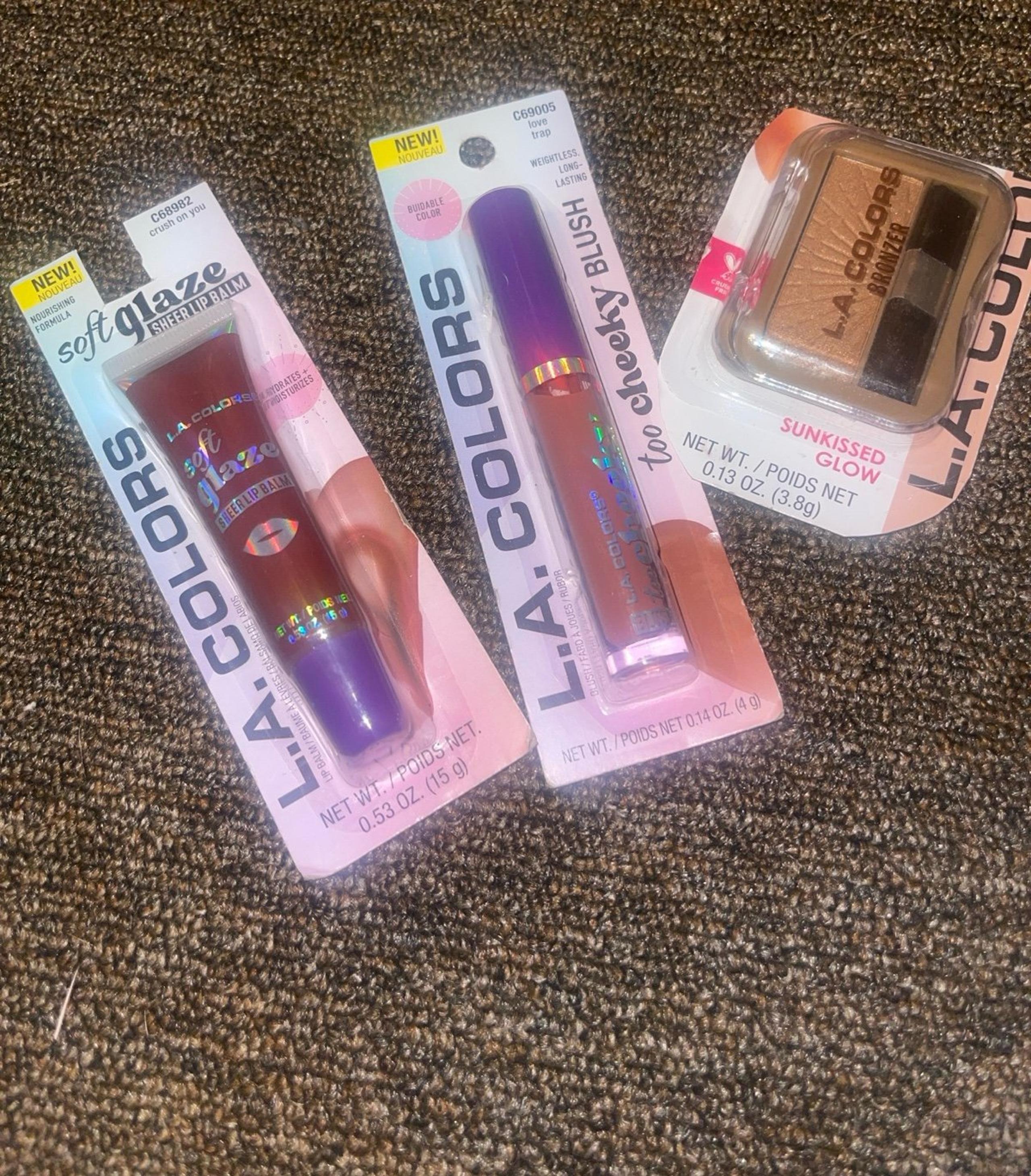 Lip balm,blush&bronzer
