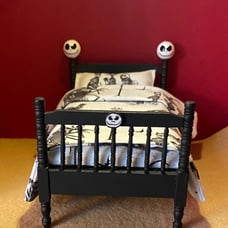 1:12 scale Dollhouse Nightmare Before Christmas Sheet Set Plus Bed