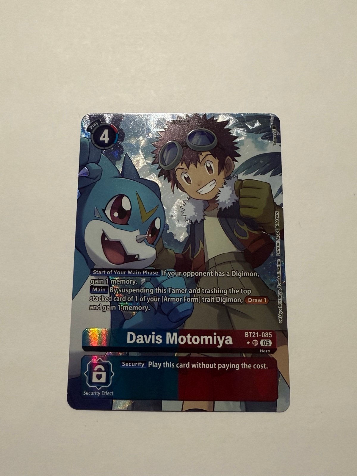 Davis Motomiya BT21-085 Alternate Art | BT21 Digimon World Convergence | NM
