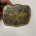 Vintage Montana Silversmiths Vintage Engraved Western Team Ropers Belt Buckle
