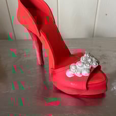 Cake topper fondant heel shoe for cake decoration