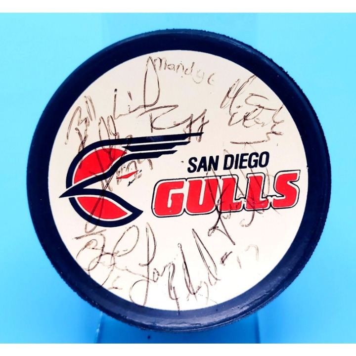 San Diego Gulls 92 1993 Hockey Puck Signed 13x K Gretzky Autograph BEST IHL TEAM