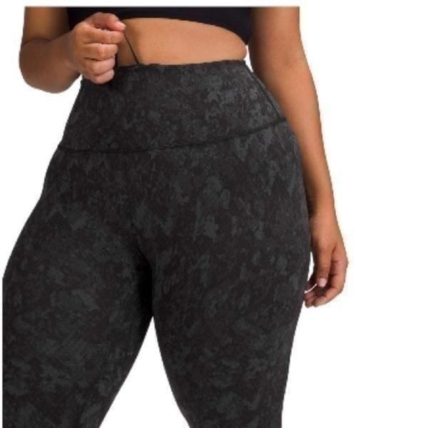 Lululemon Wunder Train High-Rise Tight 25” Hideaway Camo Deep Coal Multi Size 18