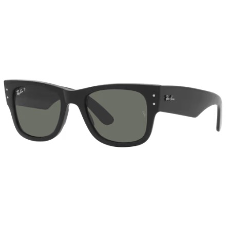 Ray-Ban Mega Wayfarer RB0840S Glass Polarized Sunglasses - Black/Green