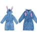 Disney Store Stitch ''Ohana Forever'' Women's Soft Velour Robe Size M 3D Ears