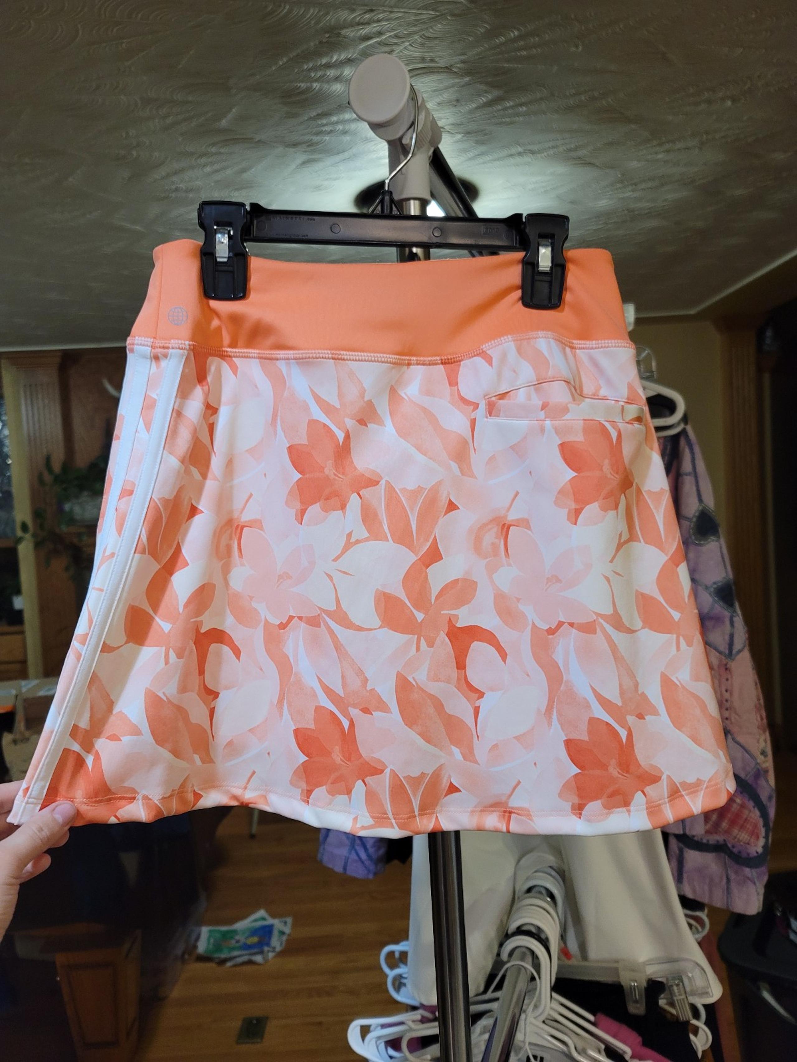 Adidas skirt orange Beach vacation summer xs