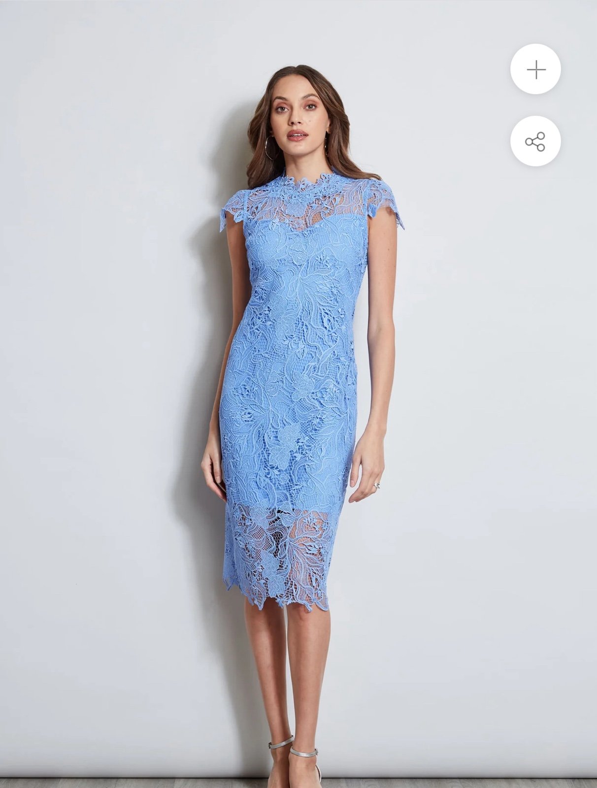 Elie Tahari cornflower blue lace dress size 6 current season