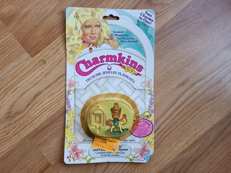 Vintage Charmkins Jewelry Johnny Jump-Ups & Lazy Daisy Charm Hasbro 1983 Sealed