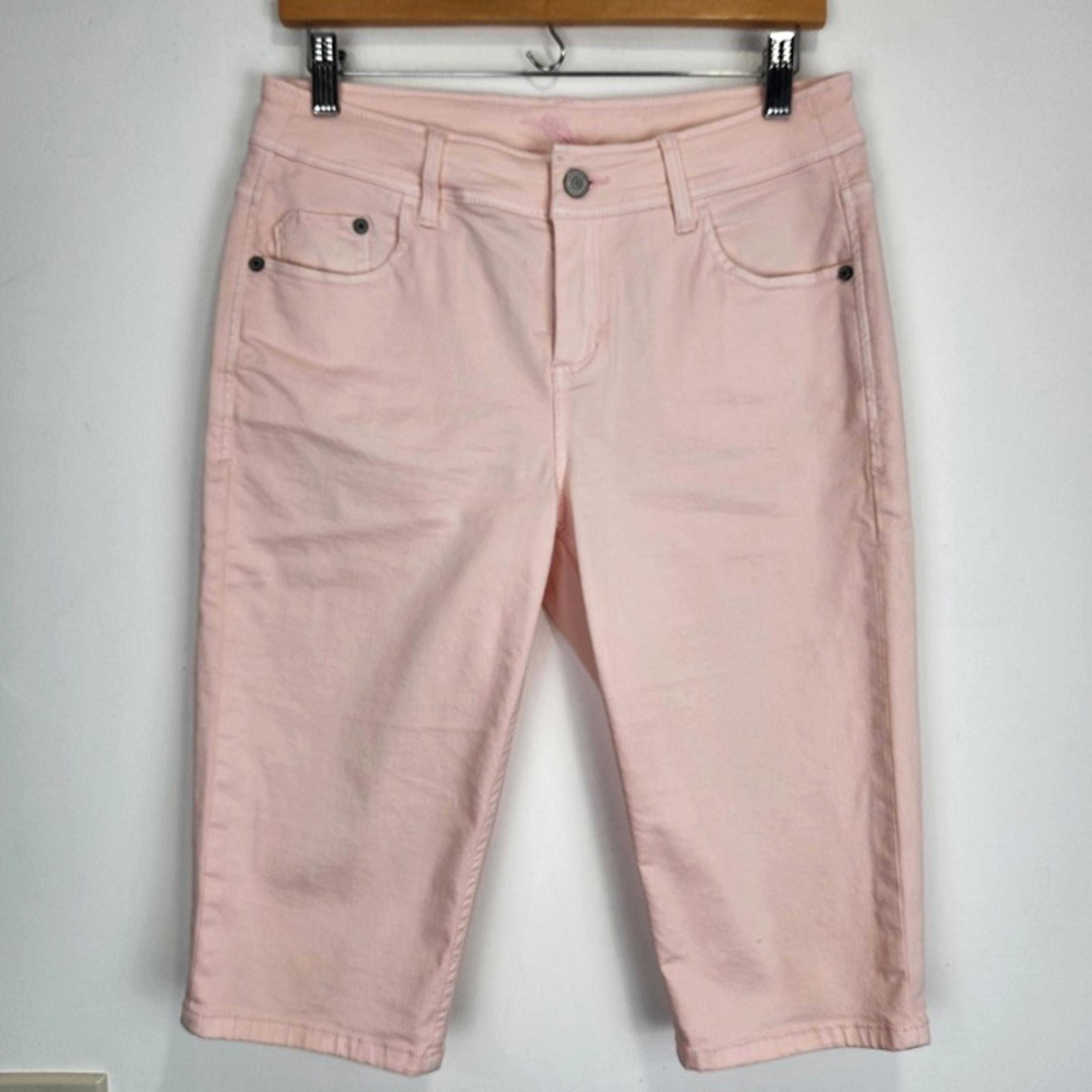 Tommy Bahama Afton Denim Clam Digger Bermuda Shorts 6 Malibu Peach Stretch