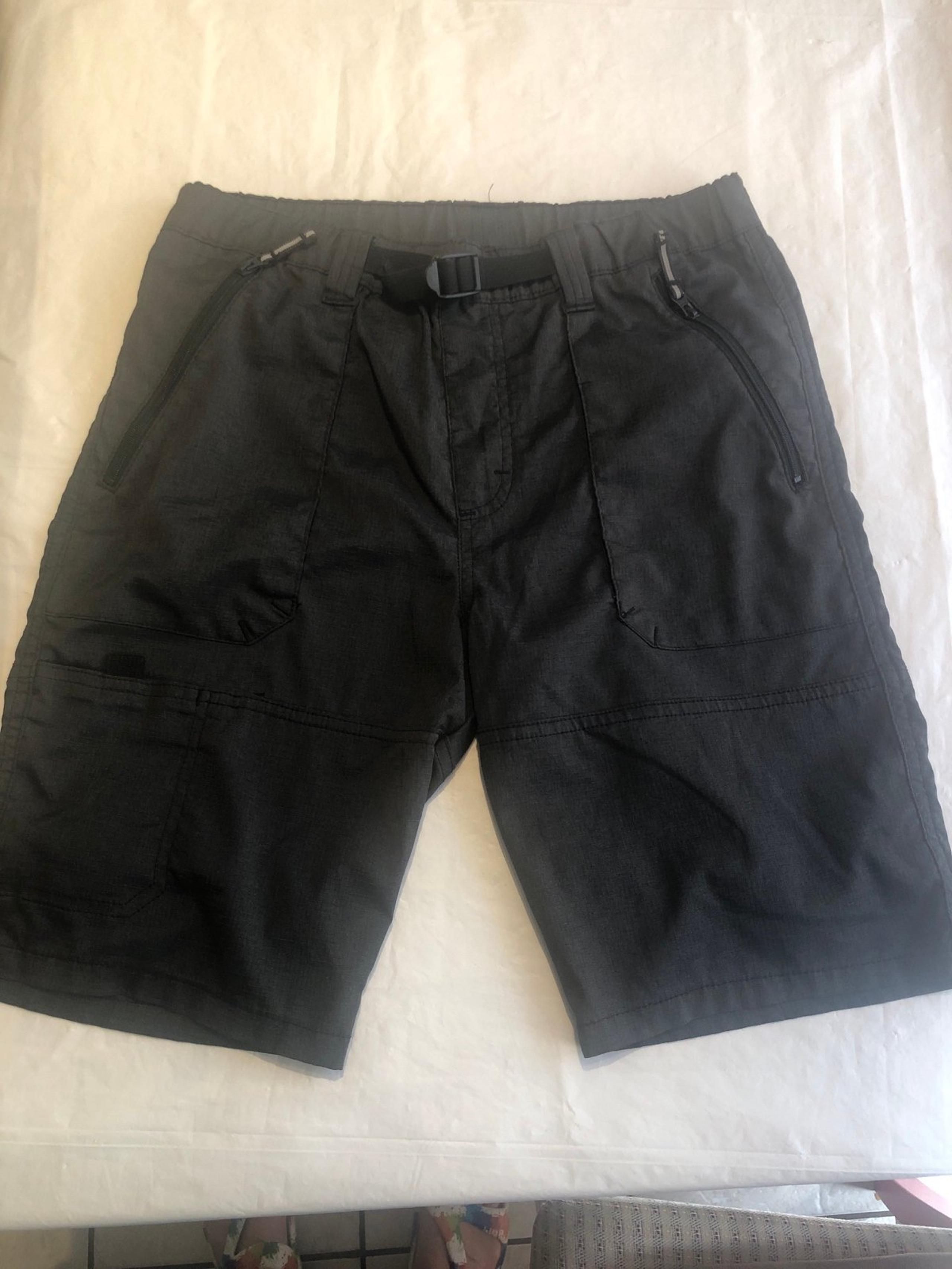 REI boys pull-on grey cargo shorts size XL 14-16 hiking, camping, outdoors