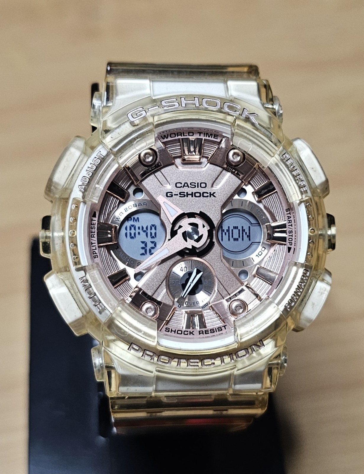 Casio G-Shock GMA-S120SR Skeleton Transparent Pink Gold 2023 Model 44mm