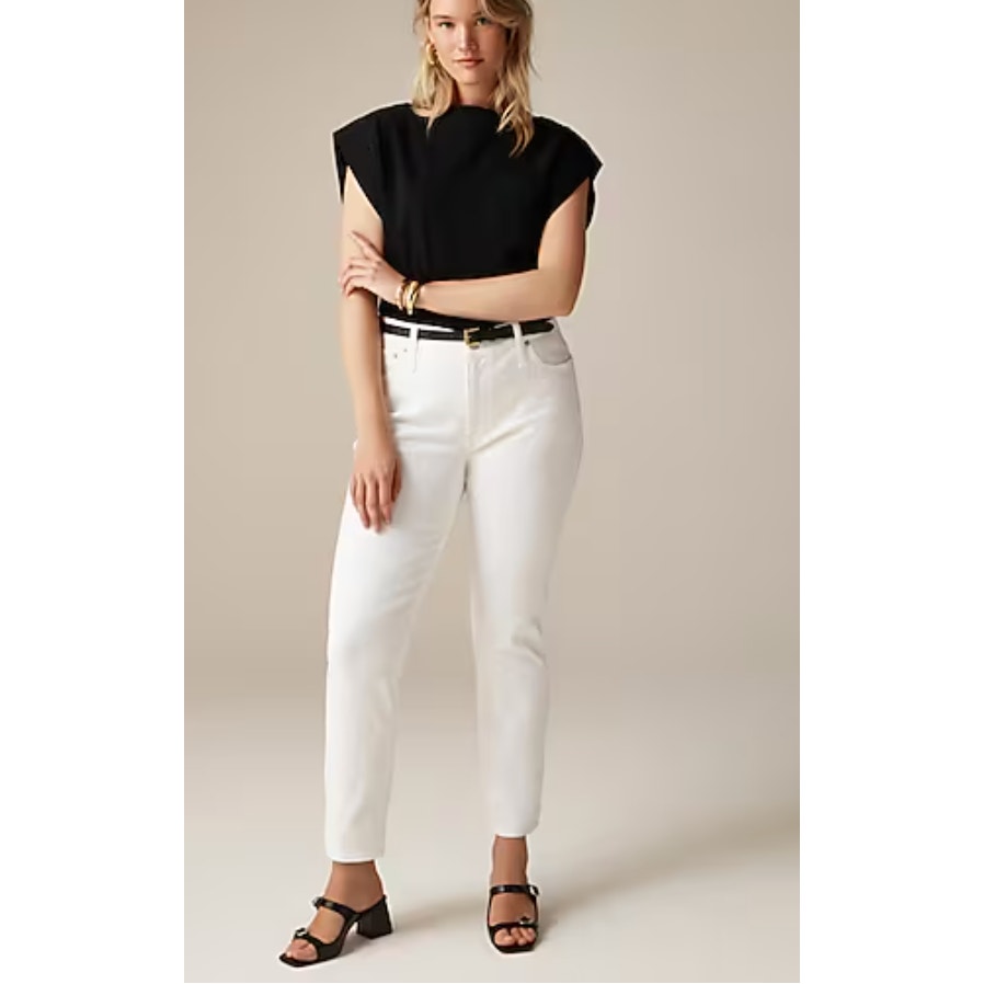 J.Crew 9 Vintage Slim Straight Jean in White BQ304 size 27