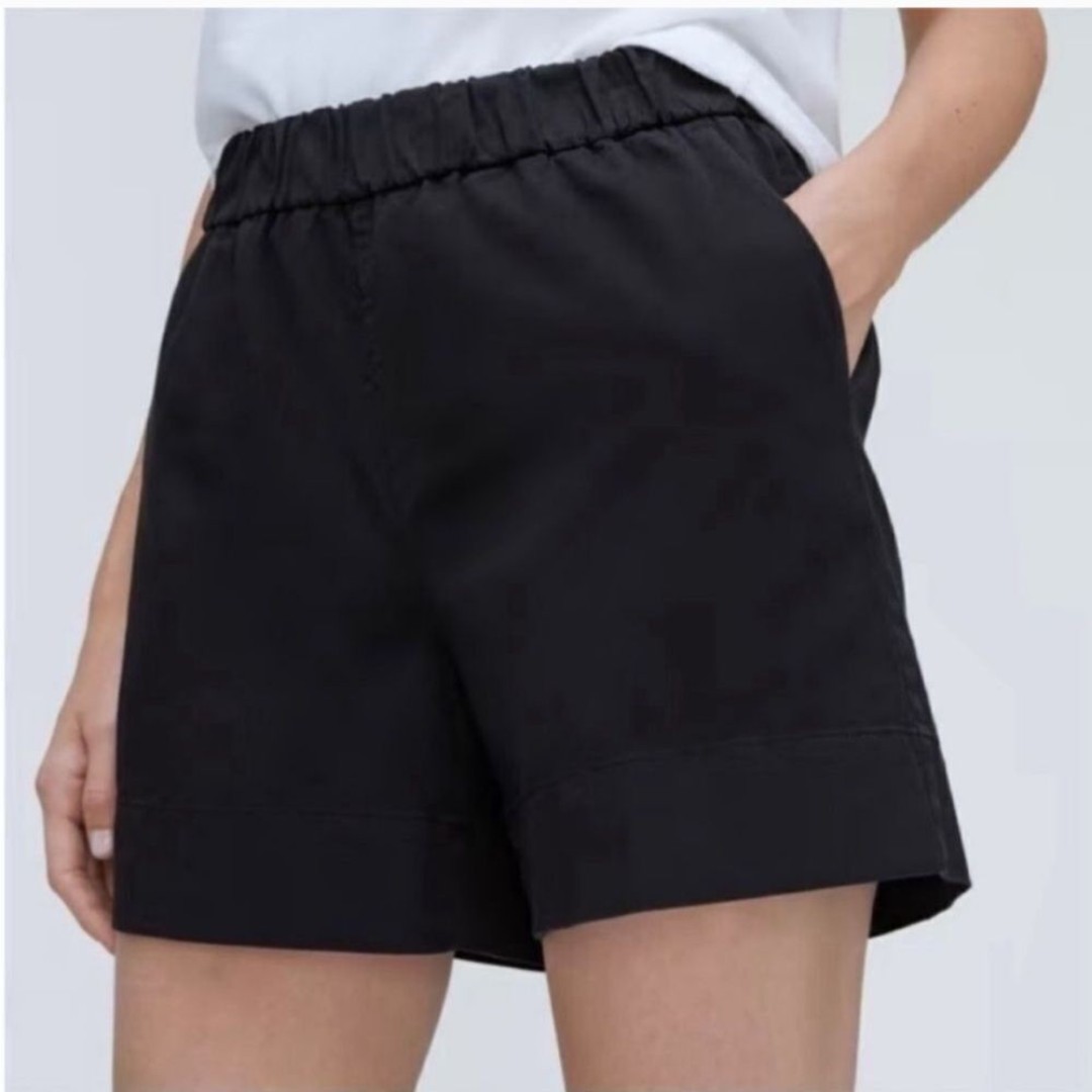 Everlane The Easy Short Black Organic Cotton Size 0