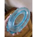 Vtg Fenton Glass Lily Of The Valley Aqua Blue Opalescent Handled Basket *read