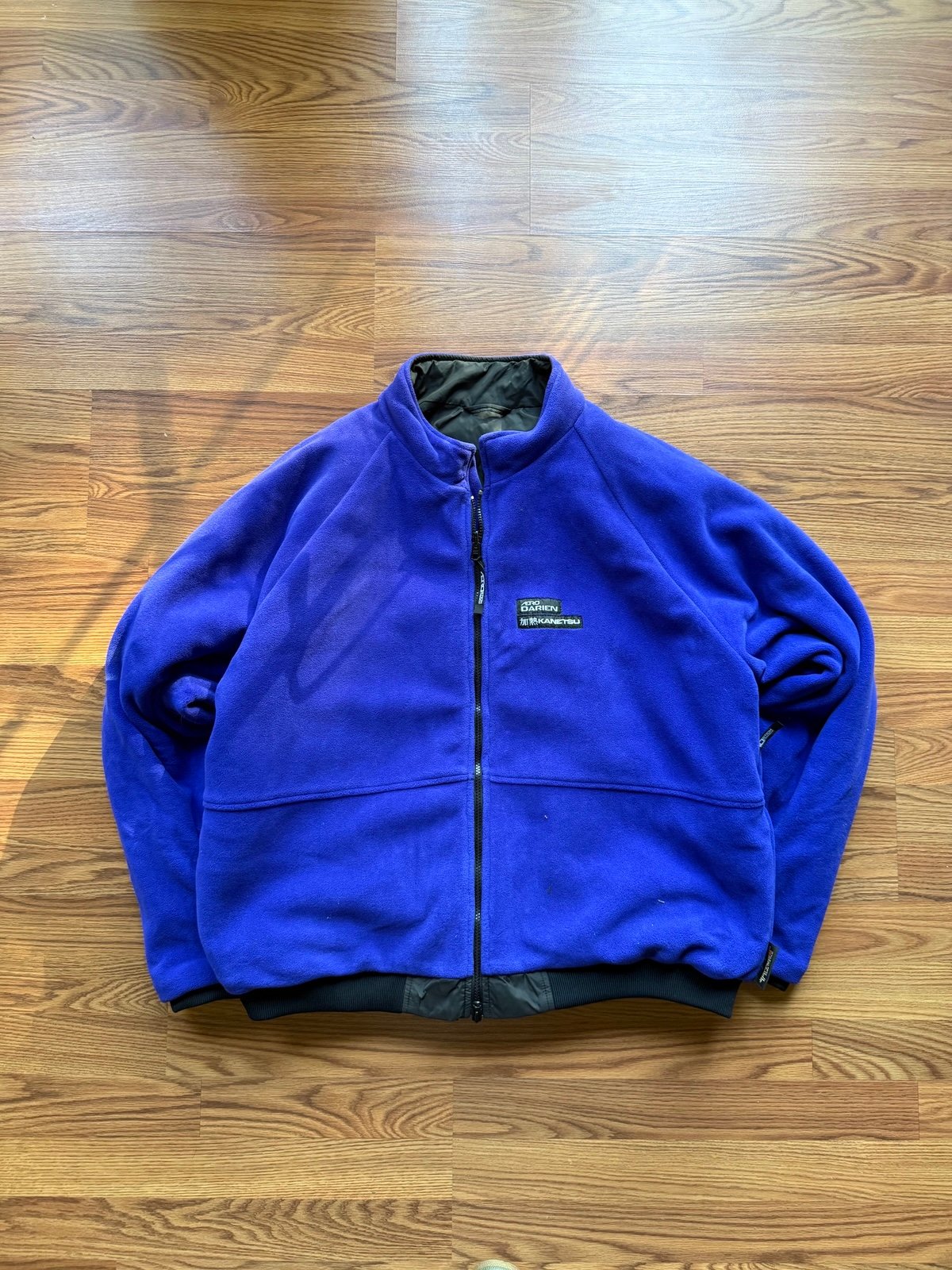 Vintage AeroStich Darien motorcycle Heated Jacket – Blue Fleece (Unisex XL/XXL)