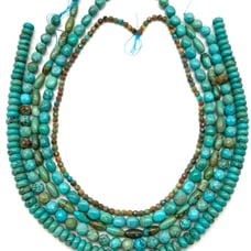 5 Strands Natural turquoise Variety Gemstone Beads-DIY Jewerly making beads