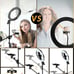 10.5 Selfie Ring Light with Stand and Phone Holder with Tripod Stand