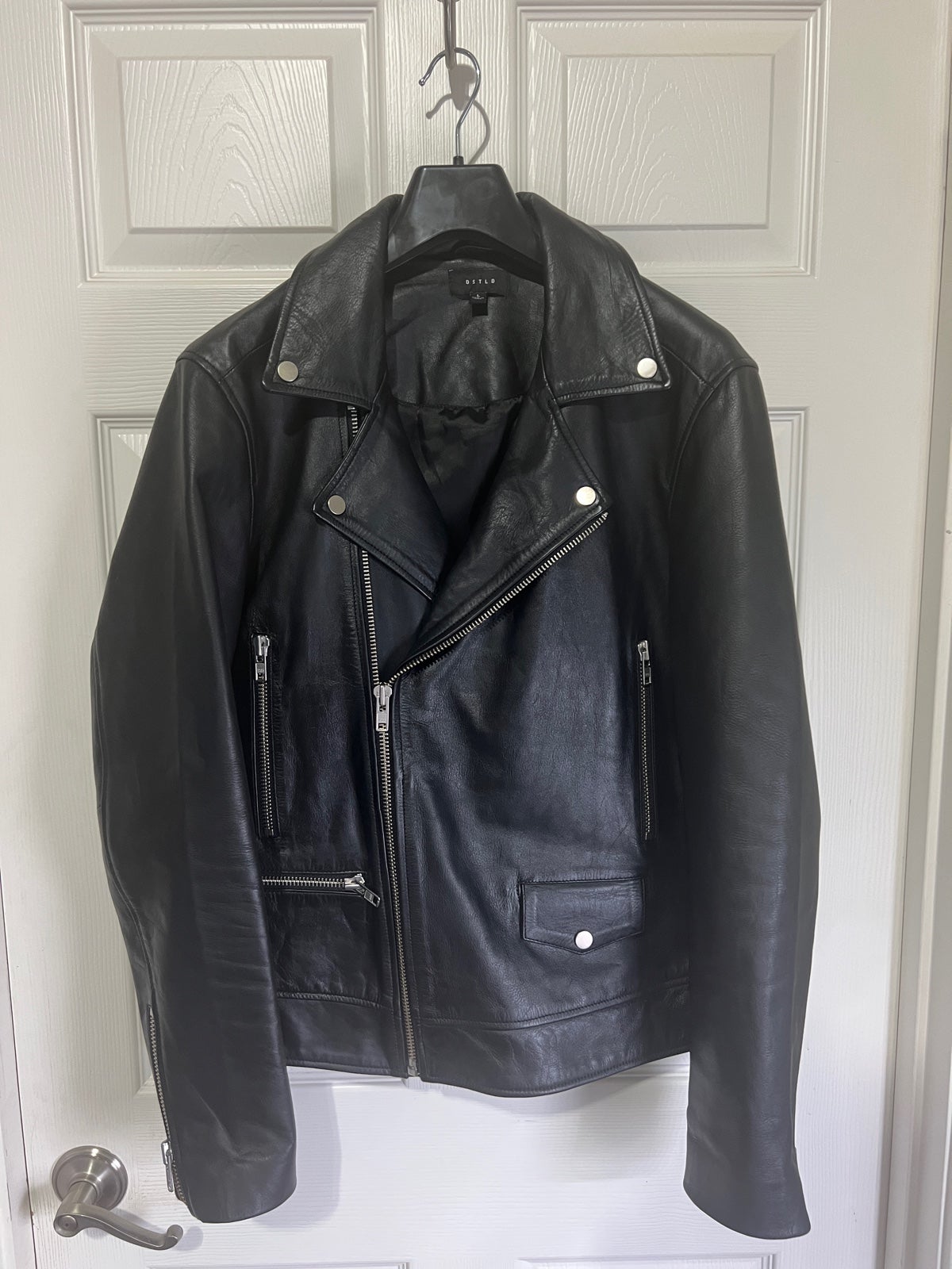 DSTLD 100% Real Leather biker Jacket