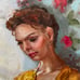 oil painting-girl with flower