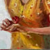 oil painting-girl with flower