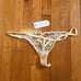 For Love & Lemons XL Floral Frenzy Embroidery Thong Panty Pink Lace Yellow NWT