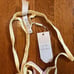 For Love & Lemons XL Floral Frenzy Embroidery Thong Panty Pink Lace Yellow NWT