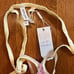 For Love & Lemons XL Floral Frenzy Embroidery Thong Panty Pink Lace Yellow NWT