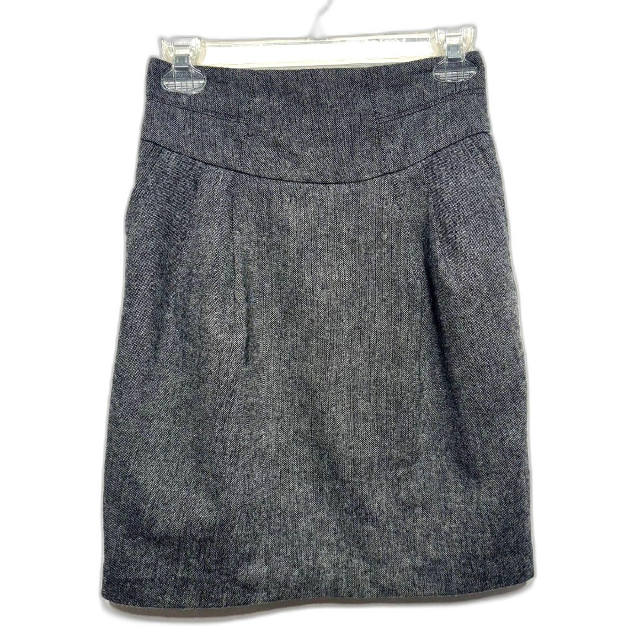 Forever 21 Pencil Skirt Gray Wool High Waist Work Career Business Women sz Small