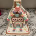 LOVE & CUPCAKES Pastel Valentine’s Light Up Gingerbread House