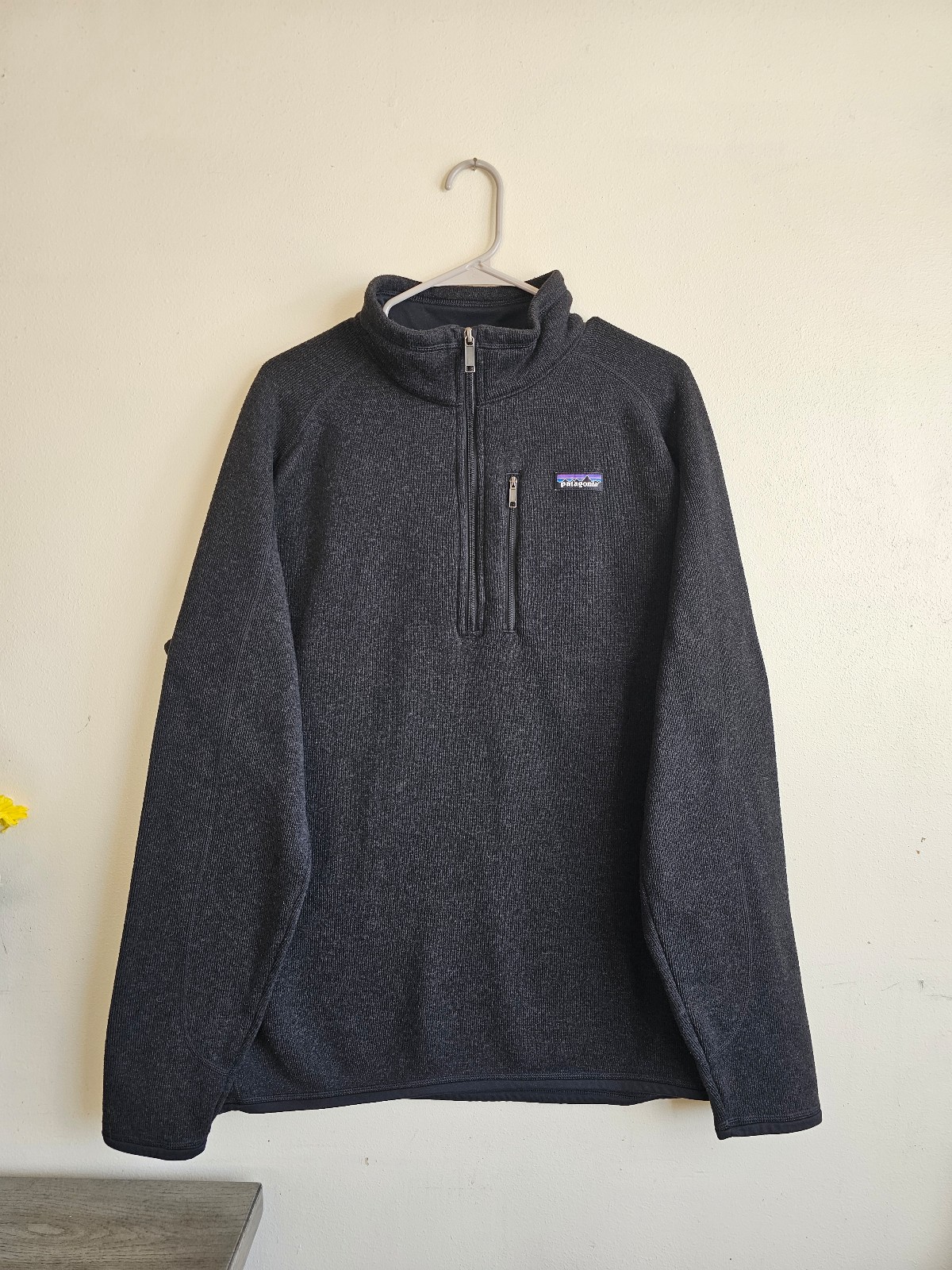 Patagonia Fleece Mens Black/gray Better Sweater 1/4 Zip Pullover Size 2XL