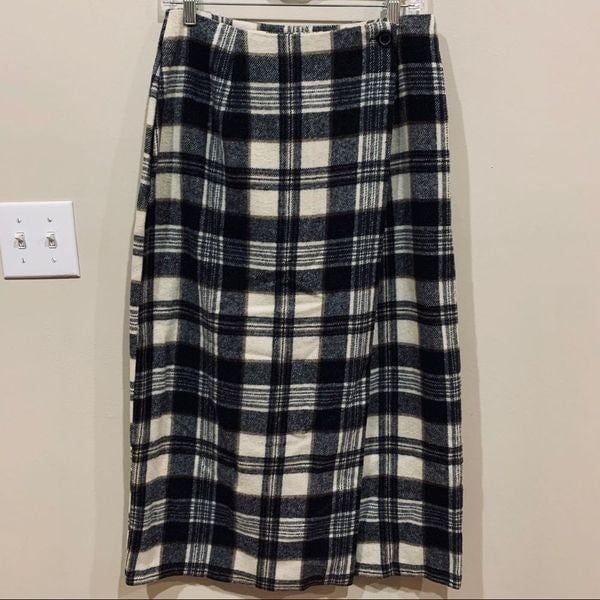 Giorgio Fiorlini Plaid Wrap Skirt 8
