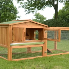62 Wooden Outdoor Rabbit Hutch