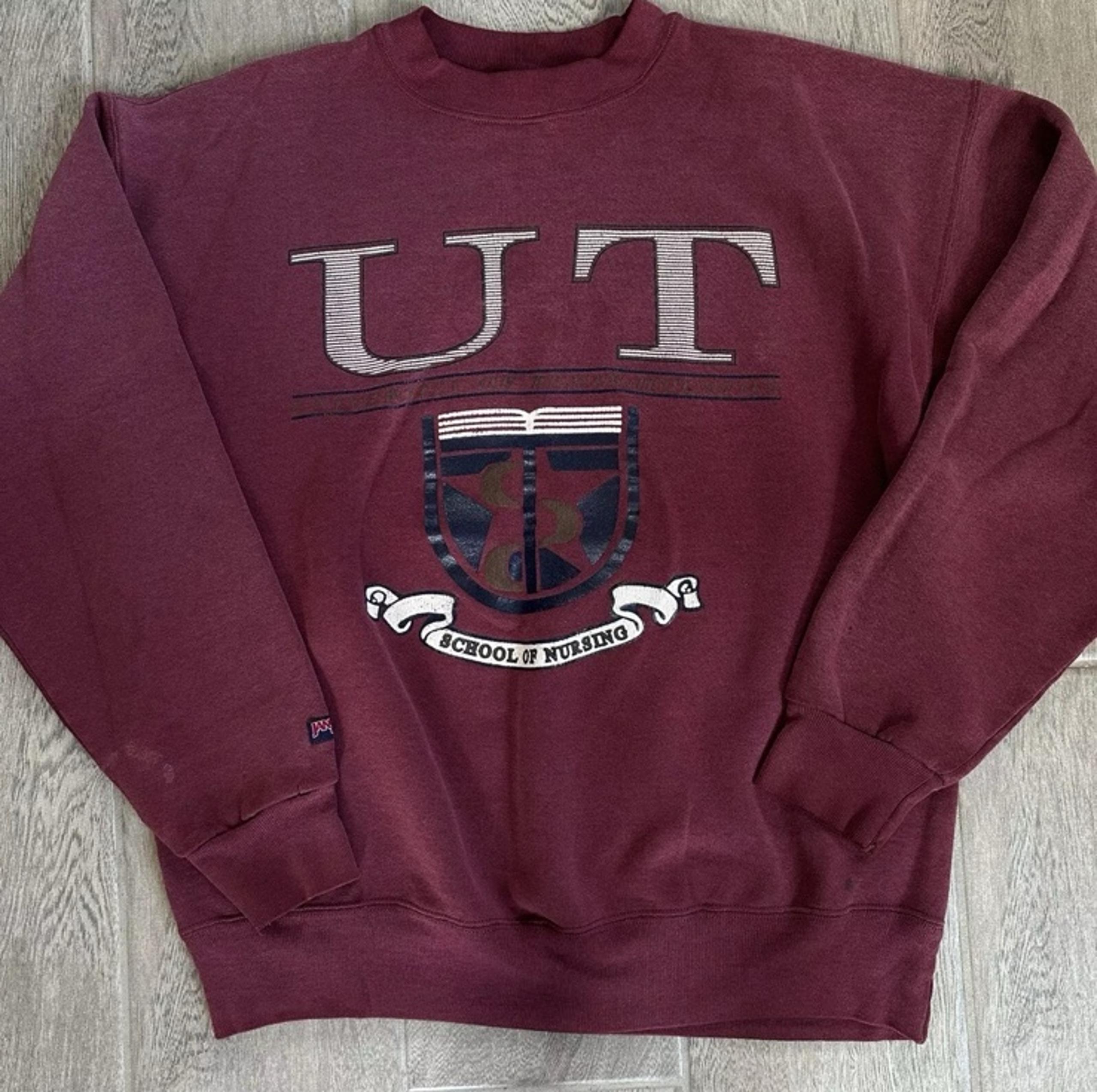 Vintage Jansport College Sweatshirt Pullover Crewneck Mens L 90s Made USA