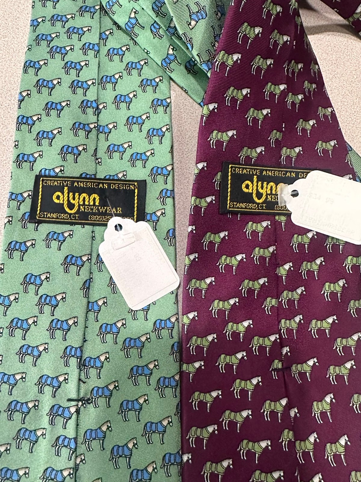 NWT Alynn Neckwear Steeple Chase Derby Ties