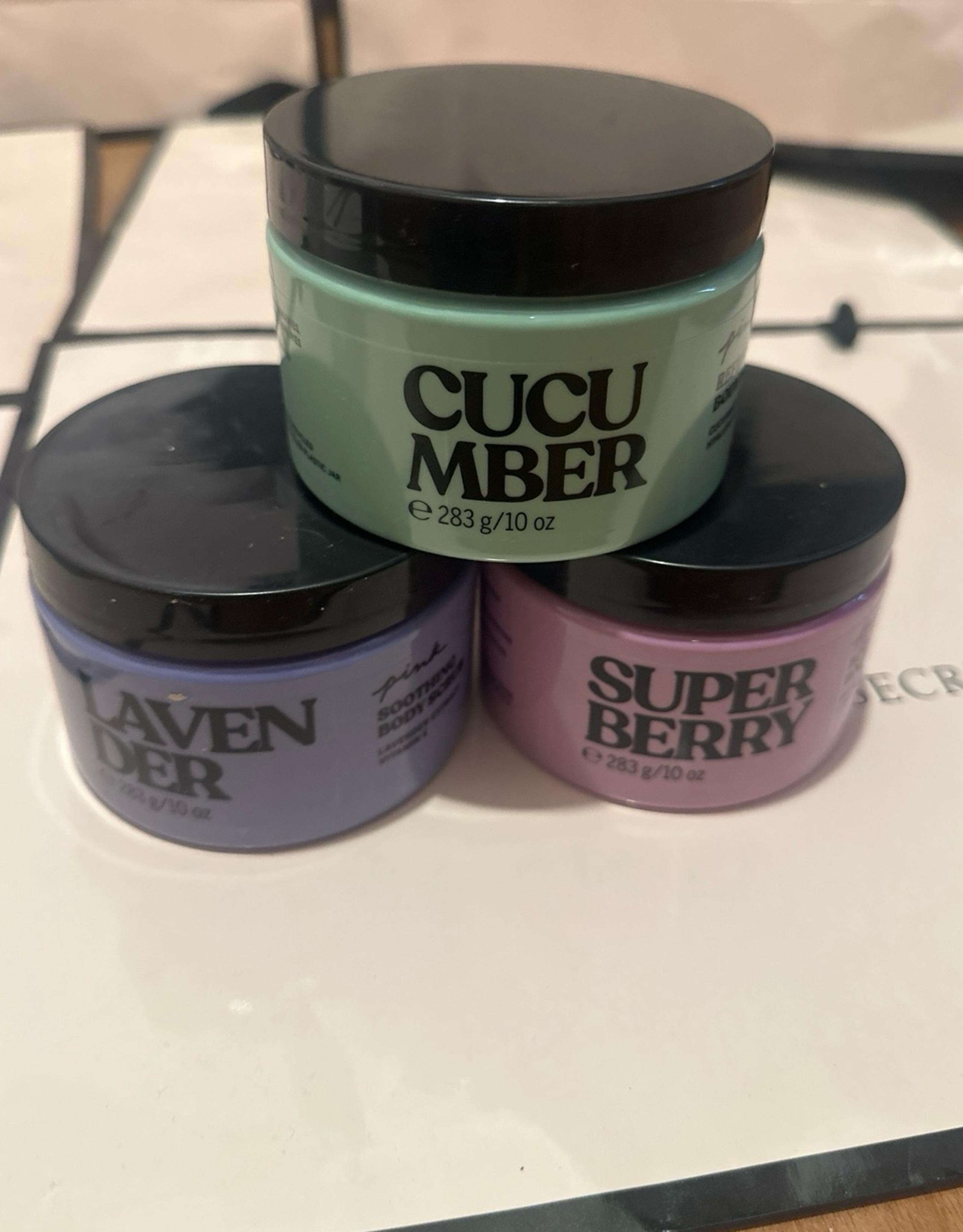 3 pink body scrub bundle