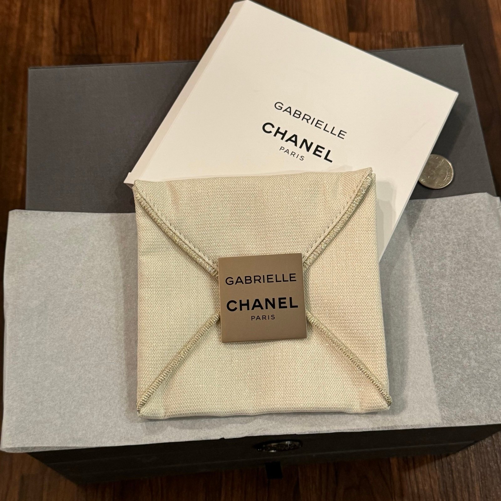 Chanel beauty pouch, new it box