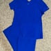 MED COUTURE ROYAL BLUE SCRUB SET / MEDIUM TOP AND BOTTOMS