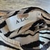 A.L.C Kennedy Animal Print Silk Two-Tone Midi Dress Long Sleeve Black Beige Sz.2