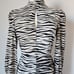 A.L.C Kennedy Animal Print Silk Two-Tone Midi Dress Long Sleeve Black Beige Sz.2